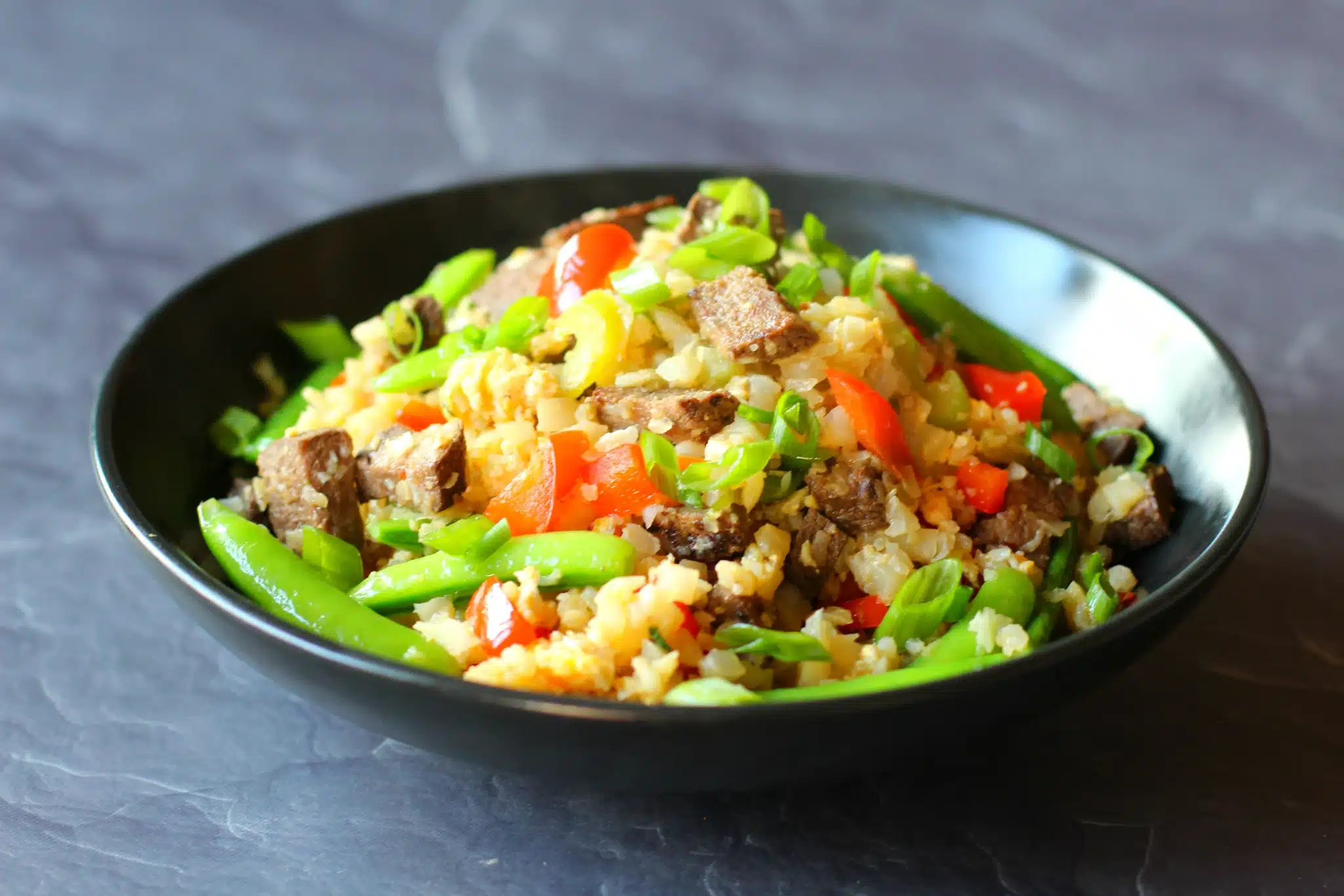 Steak fried rice from the keto cookbook.